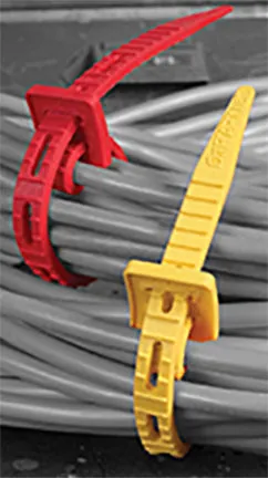 8" ONE-Tie, Color: Black or Red, 4 Pack