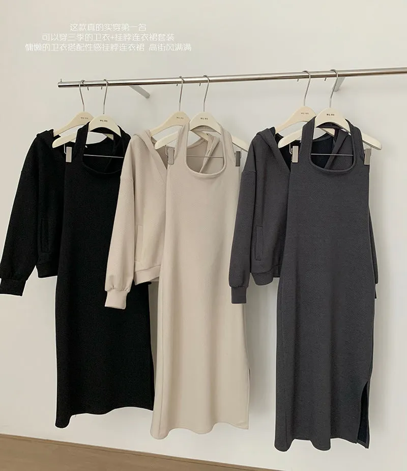 American Dopamine Cotton Twill Dress Sweater Two-piece Suit