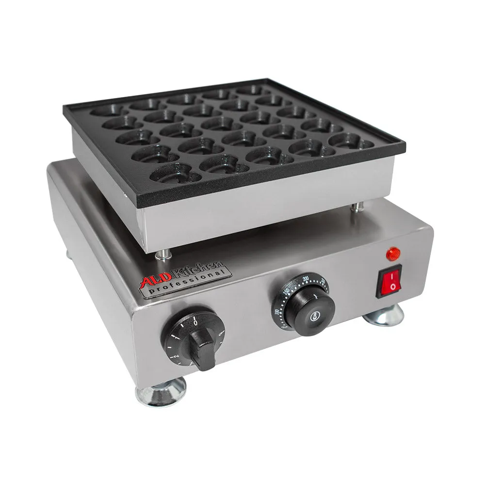 AP-552 Mini Dutch Pancake Maker | Poffertjes Iron | 25 Pcs | Heart-Shaped Pancakes | Mini Dutch Pancakes