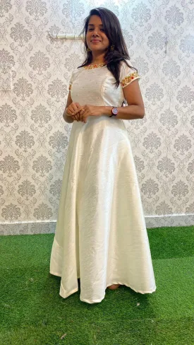 Beautiful latest design white party wear salwar for women