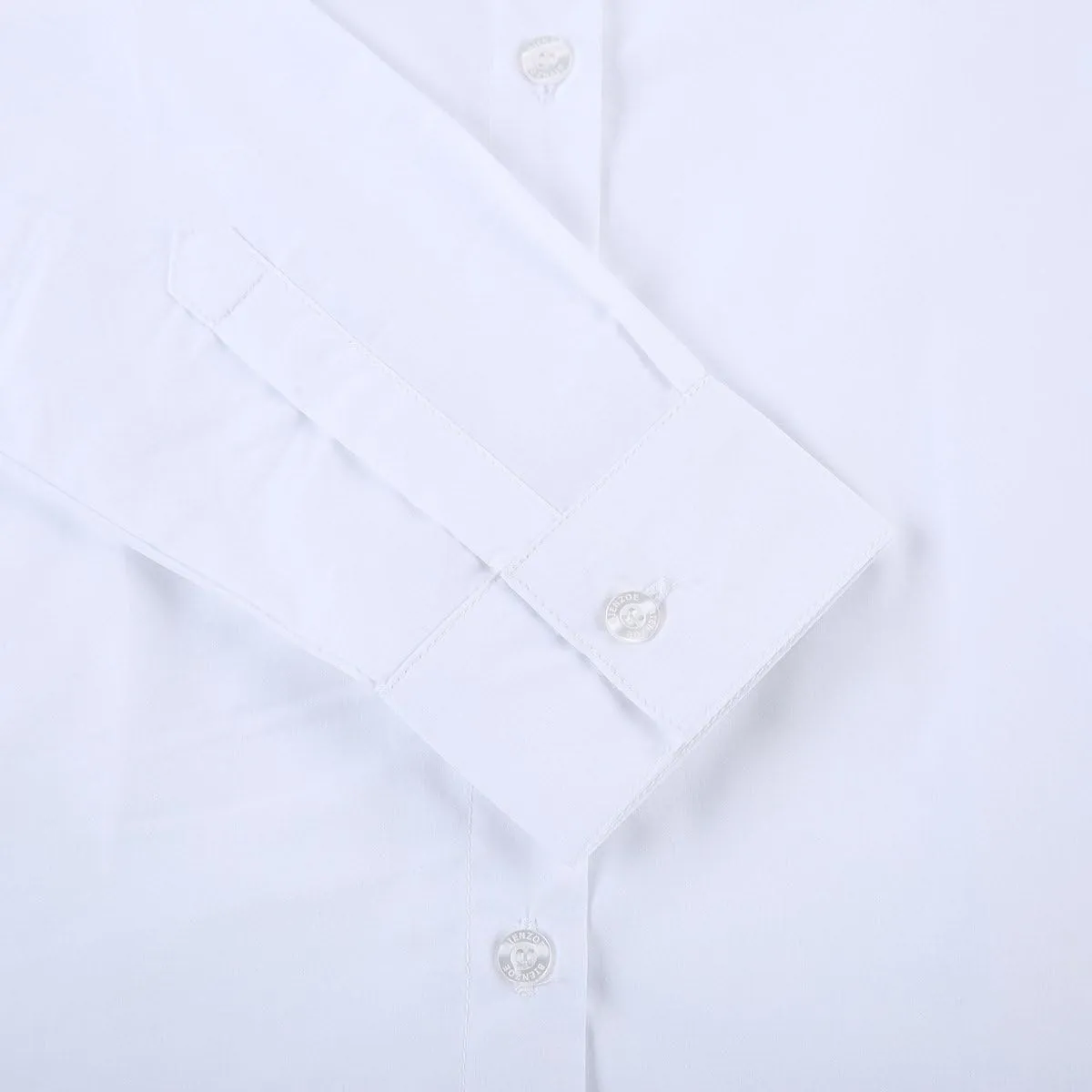 Bienzoe Girls Shirt Long Sleeve: White Button Up Kids School Uniform Cotton Oxford Collared Puff Dress Blouse