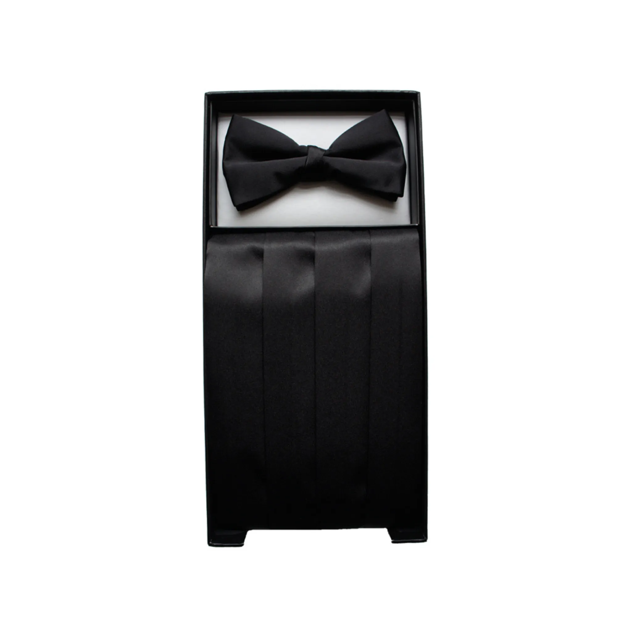 Black Bow Tie & Cummerbund Gift Set