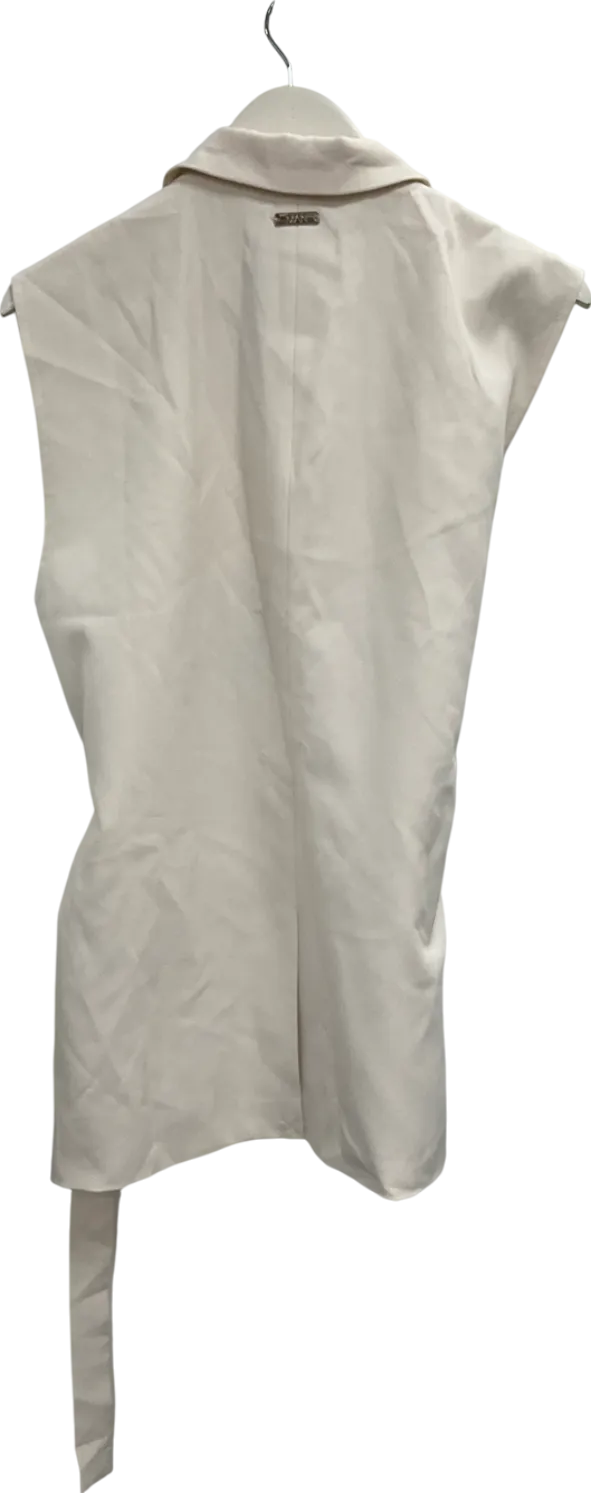 boohooMan Cream Single Breasted Sleeveless Suit Jacket UK 40C