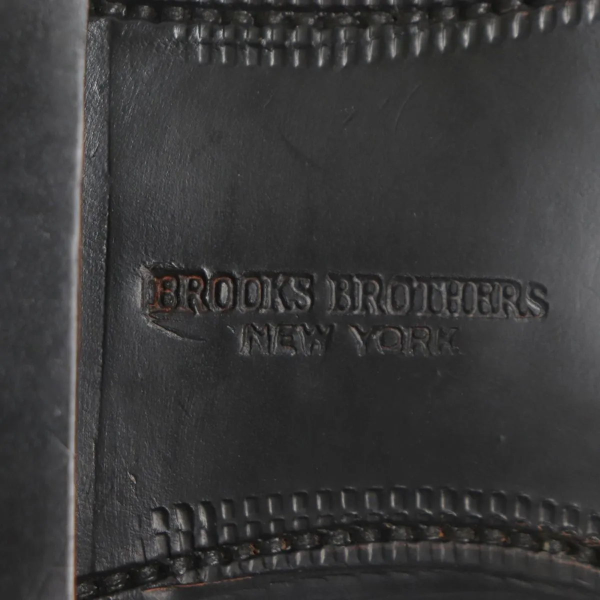 Brooks Brothers x Alden 00061 Leather Shoes, Black, 7D, Men's