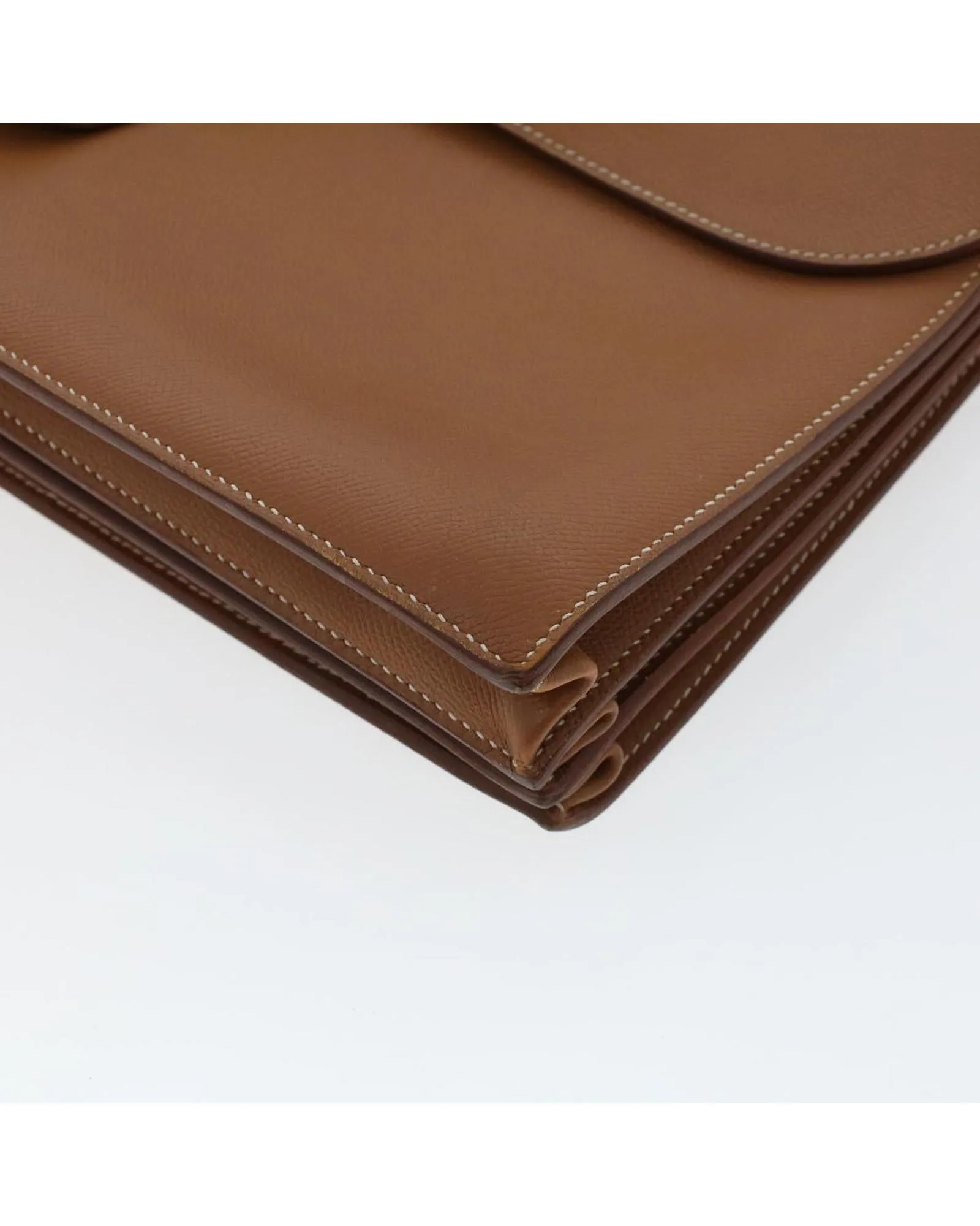 Brown Leather Business Bag with Key Accessory