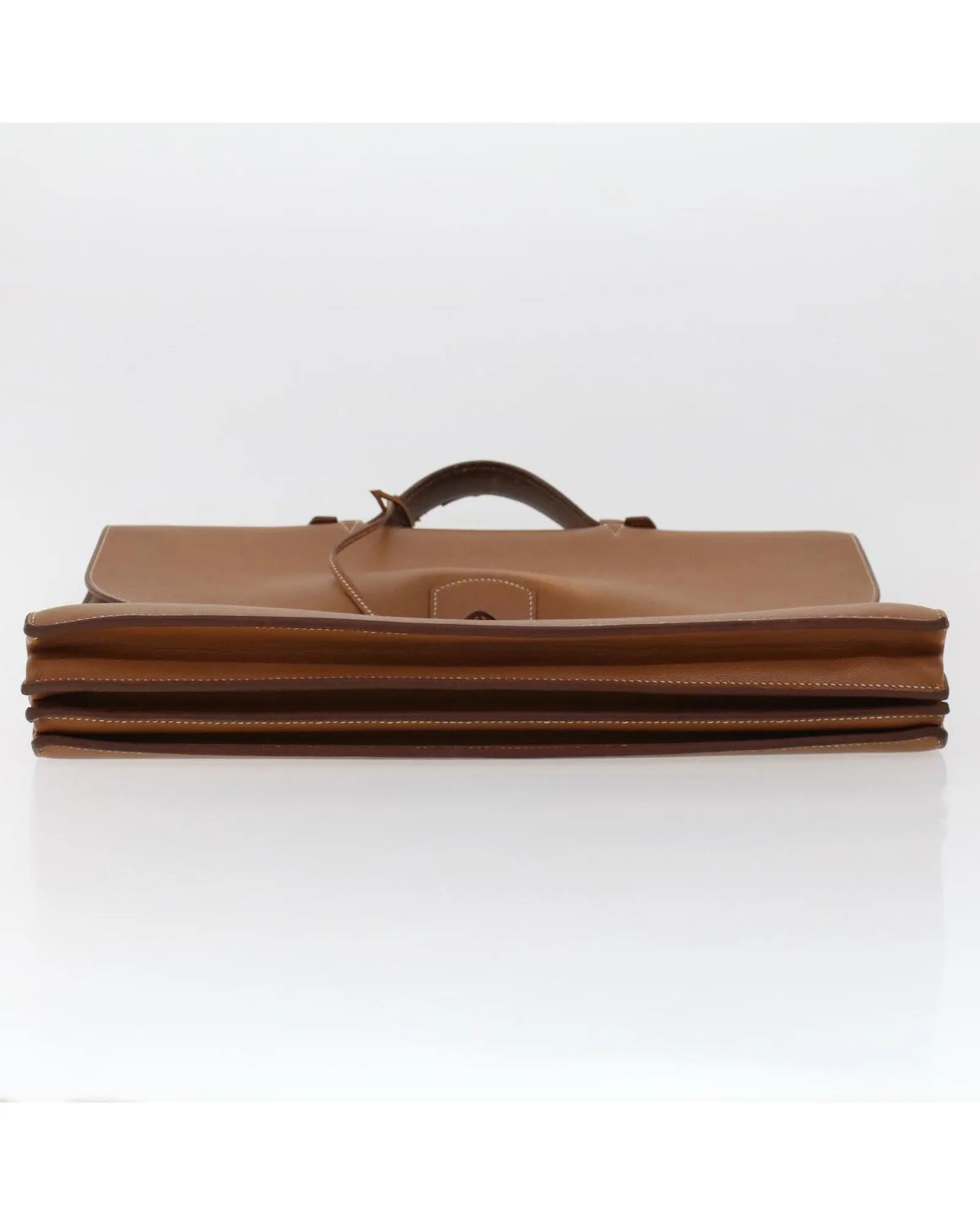 Brown Leather Business Bag with Key Accessory