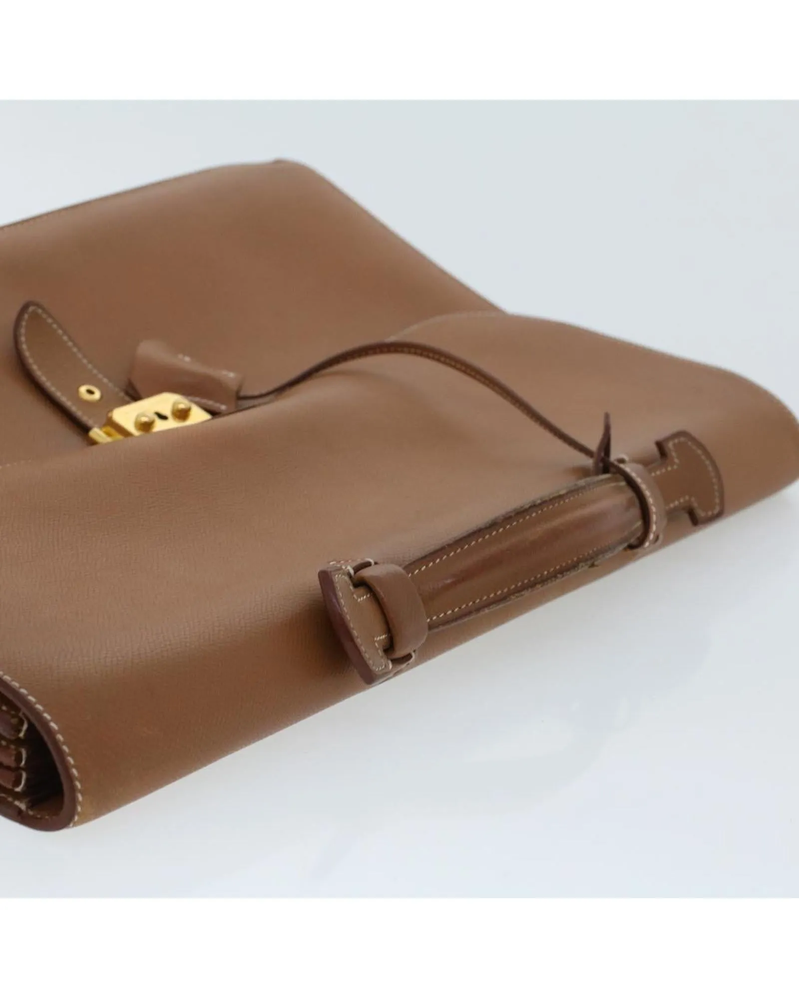 Brown Leather Business Bag with Key Accessory