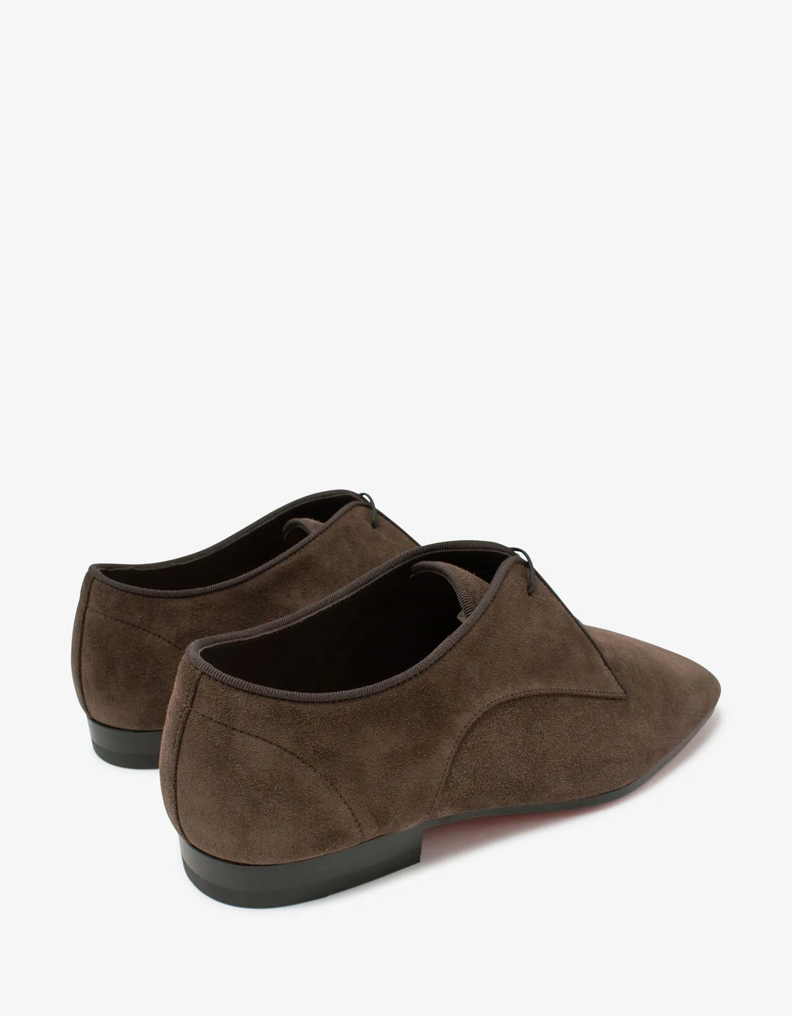 Christian Louboutin Carderby Brown Suede Leather Shoes -