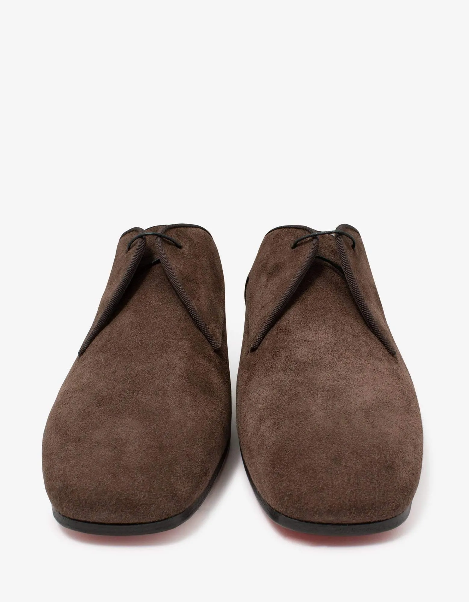 Christian Louboutin Carderby Brown Suede Leather Shoes -