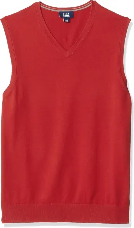 Cutter & Buck Men's Cotton-Rich Lakemont Anti-Pilling V-Neck Sweater Vest