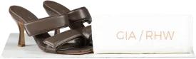 GIA BORGHINI X Pernille Teisbaek Perni 03 Leather Sandals In Brown UK 6 EU 39 👠