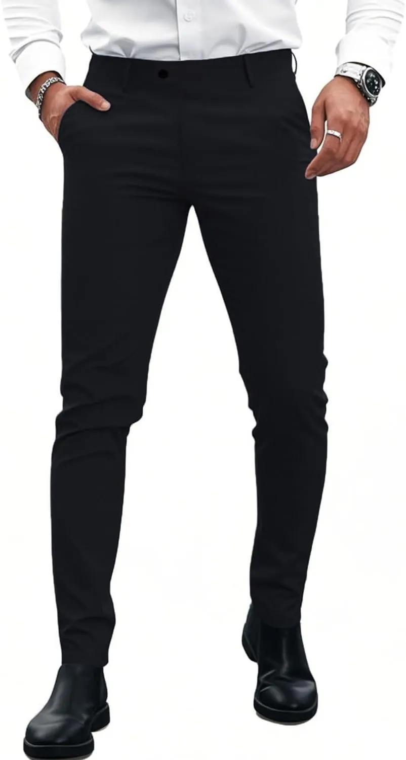 GINGTTO Mens Dress Pants Slim Fit Stretch Formal Pants for Men