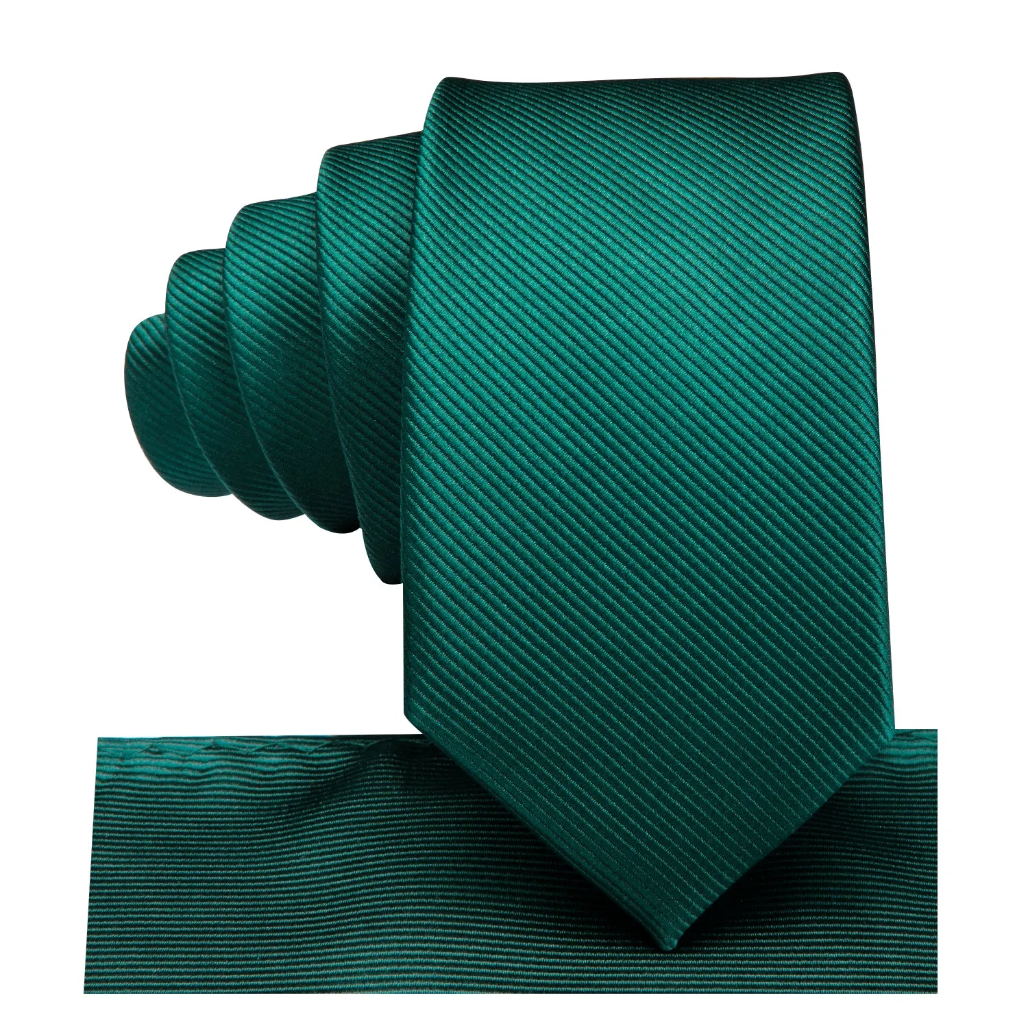 Green Plaid Children's Kids Boys Tie Pocket Square 6cm