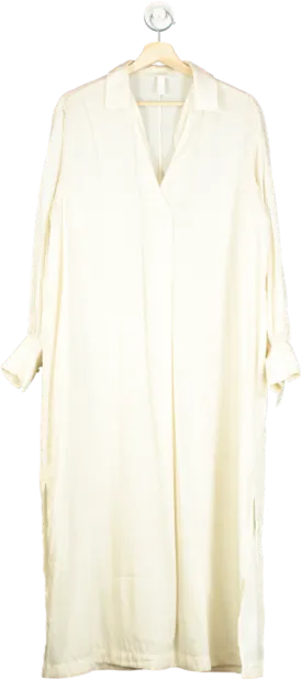 H&M White Long Shirt Dress UK XS