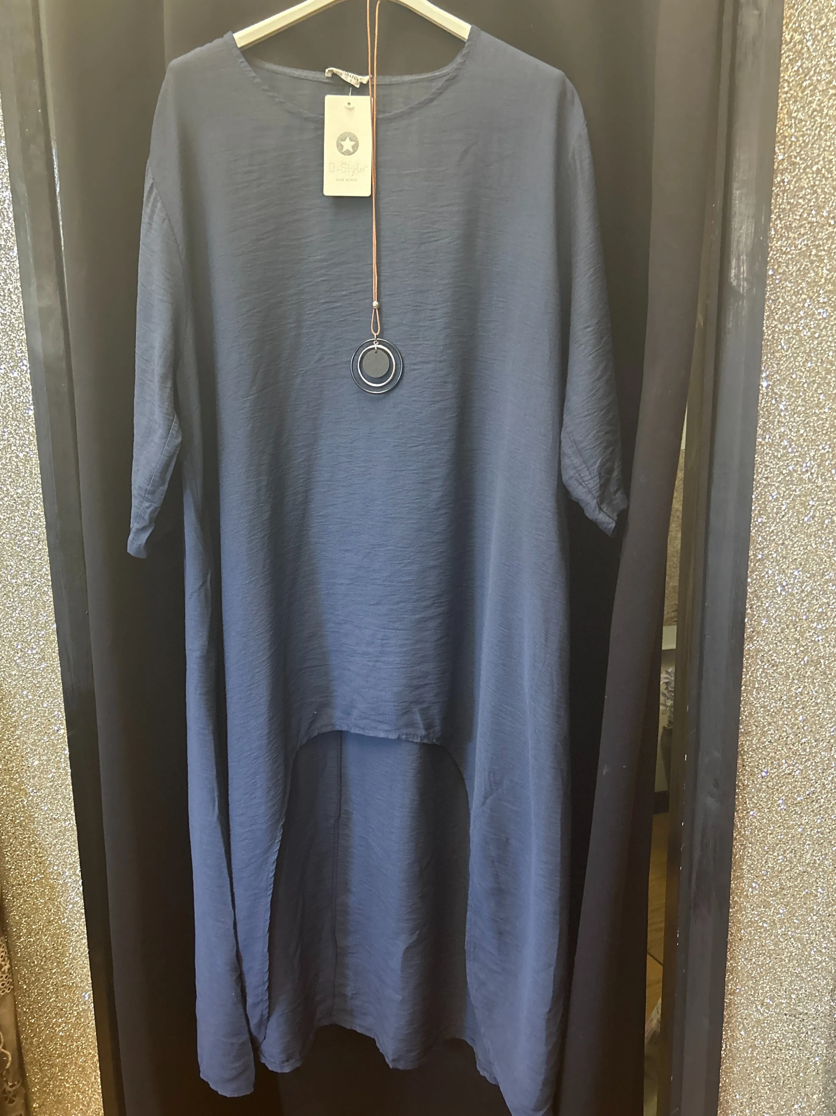 Heather High Low Dress with Necklace