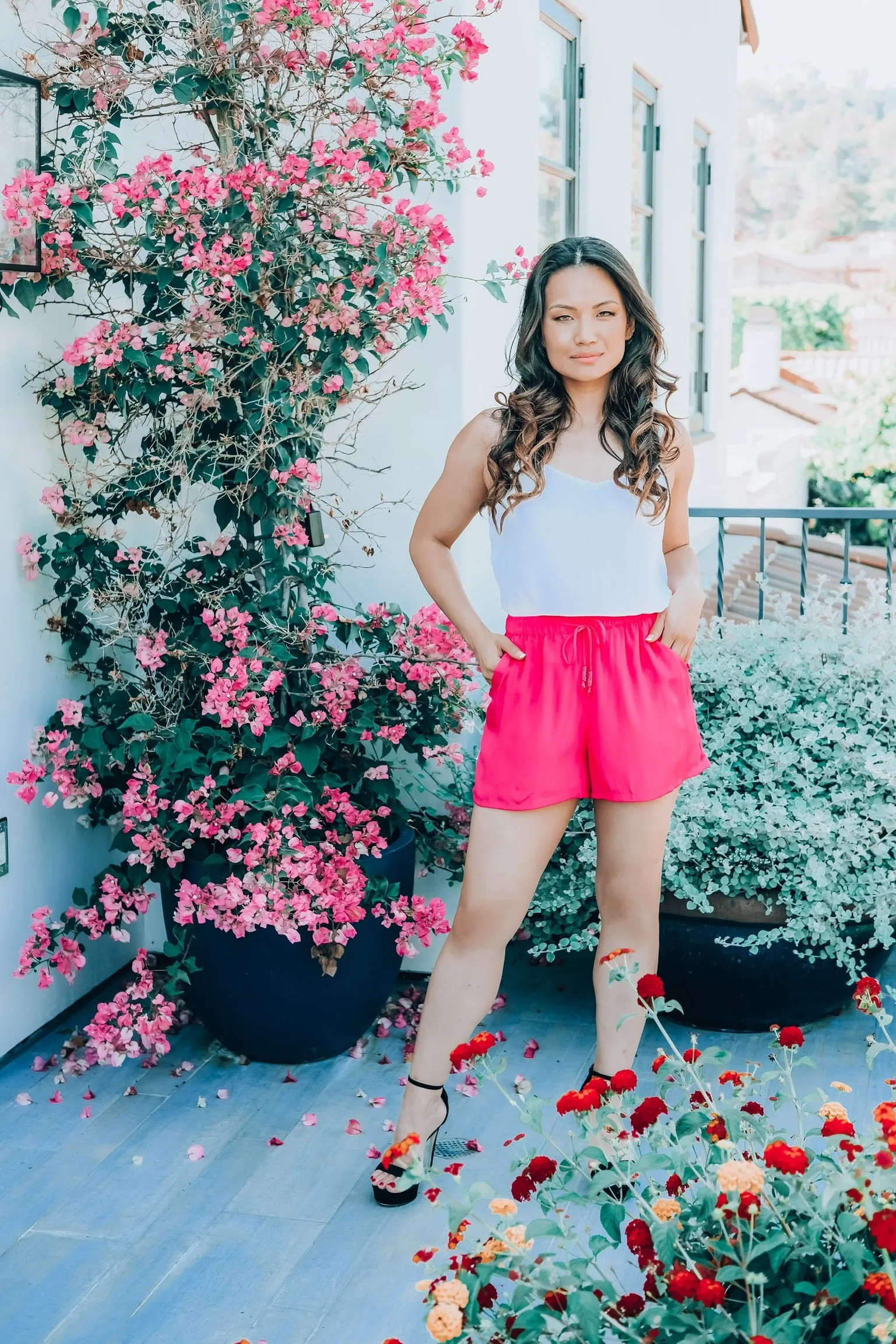 Hot Pink Shorts with Pockets
