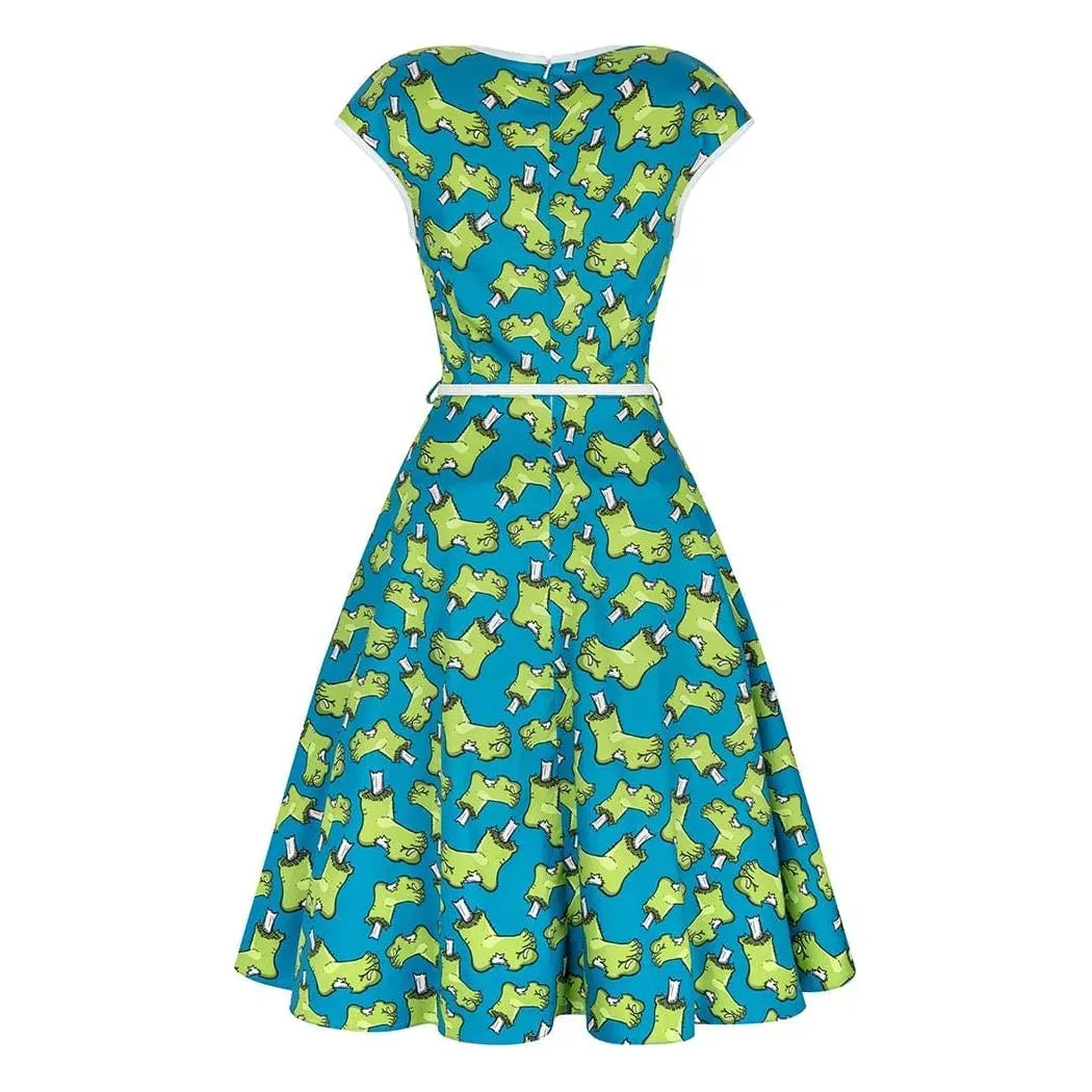 Isabella Dress - Frankies Foot Blue