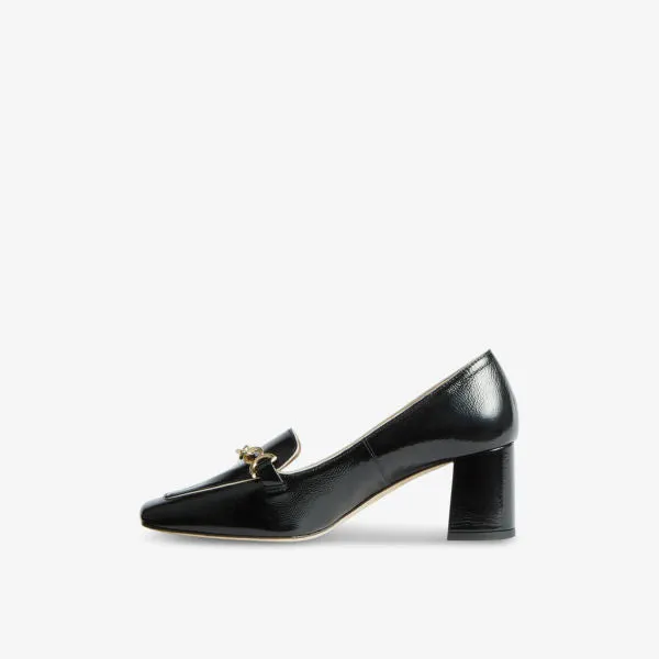 Joanna patent leather pumps with Lk Bennett bit, black