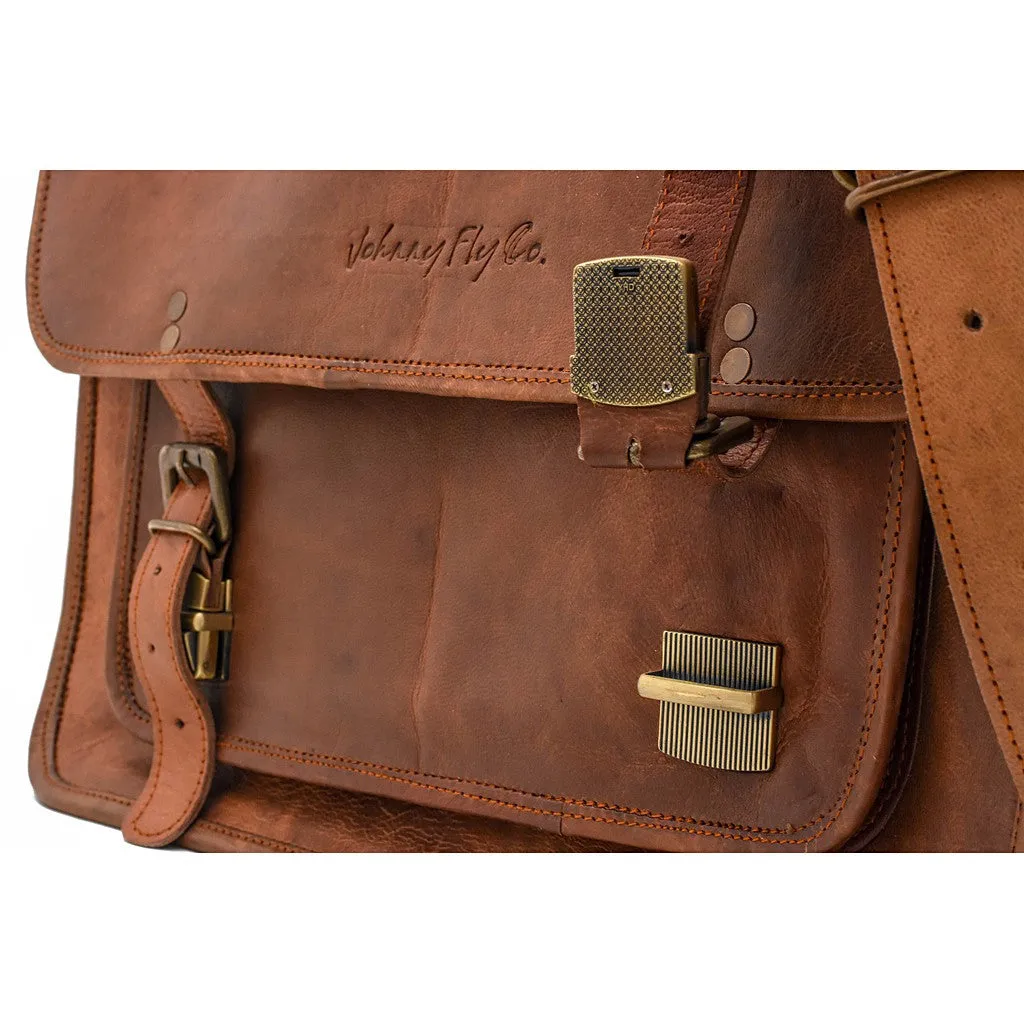 Leather Business Laptop Messenger