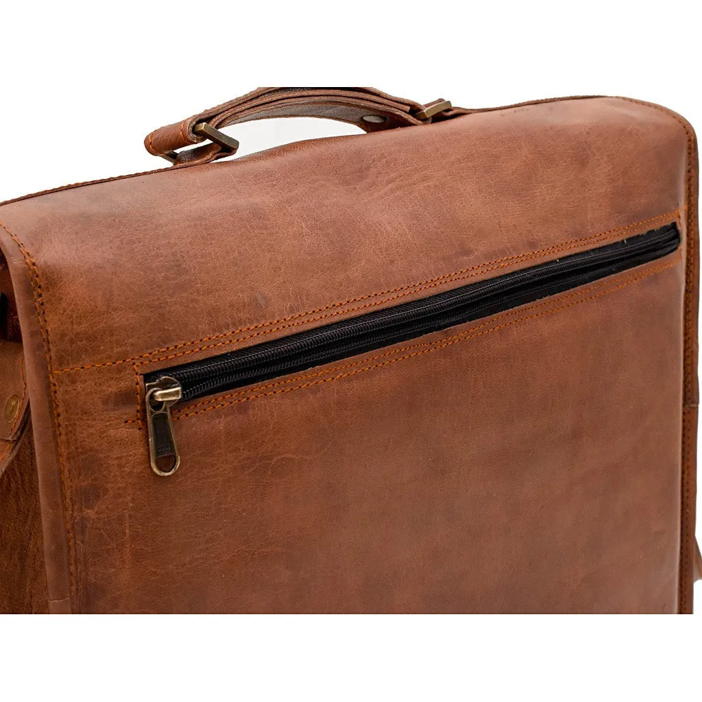 Leather Business Laptop Messenger