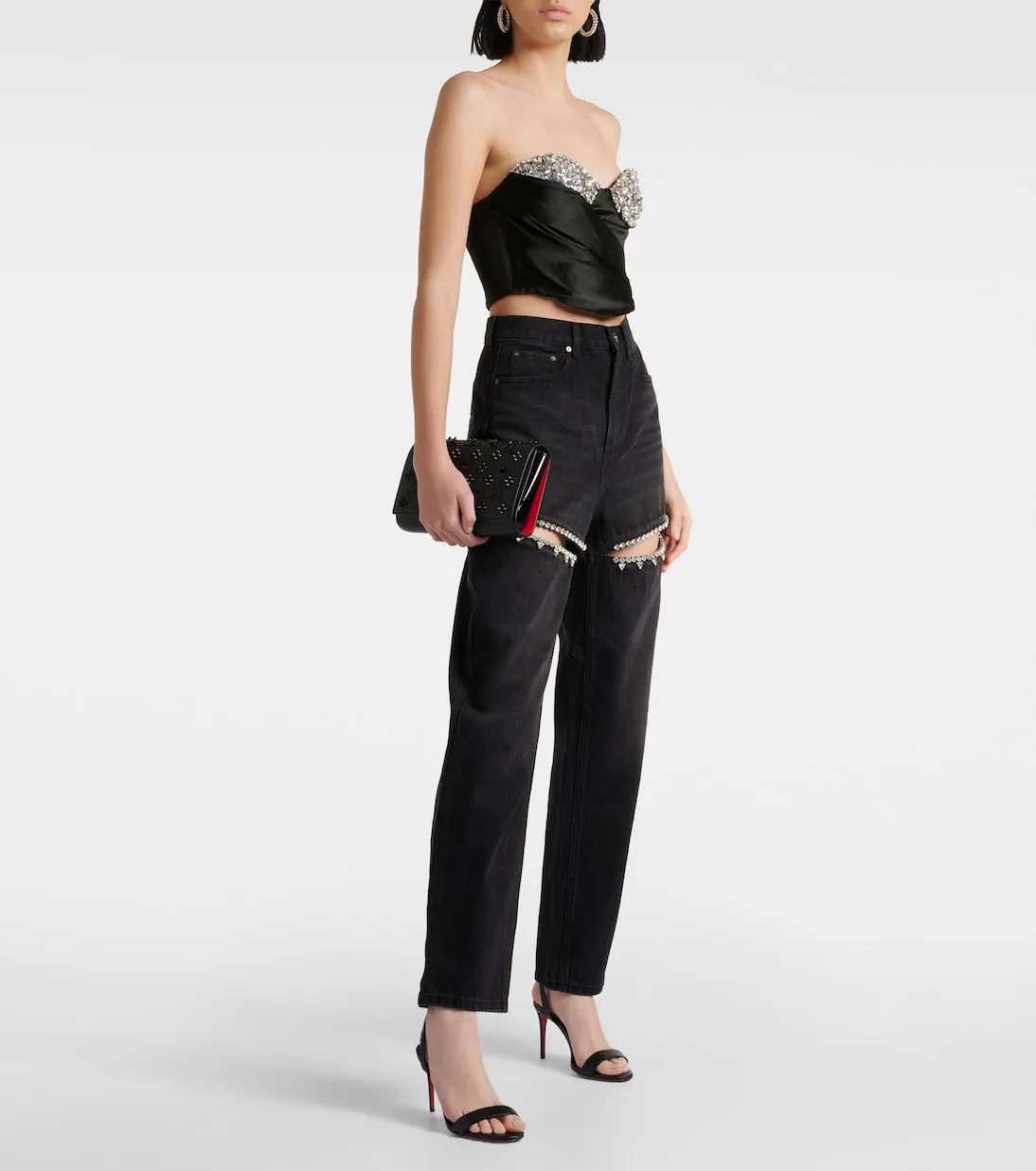loubigirl 85 Christian Louboutin leather sandals, black