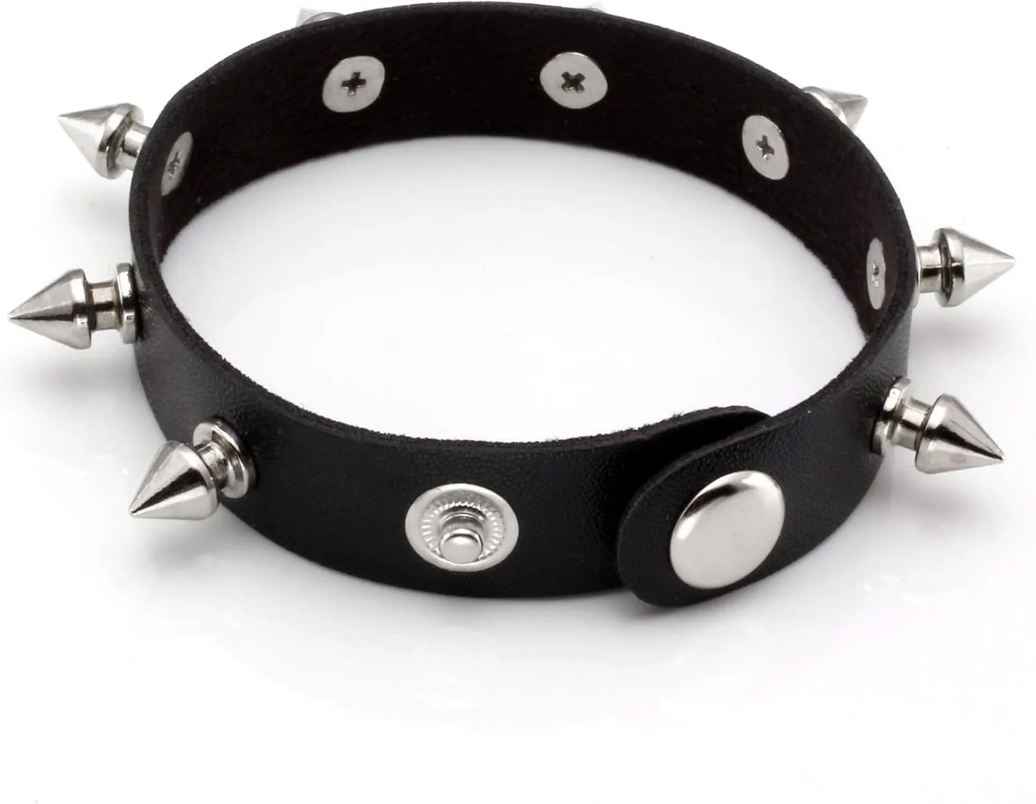 MILAKOO Men Punk Leather Bracelet Spike Cuff Wrap Bracelets Wristband for Women