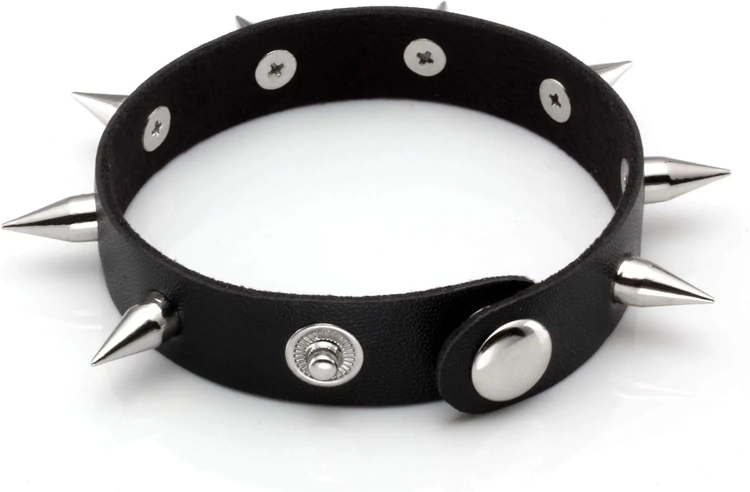 MILAKOO Men Punk Leather Bracelet Spike Cuff Wrap Bracelets Wristband for Women