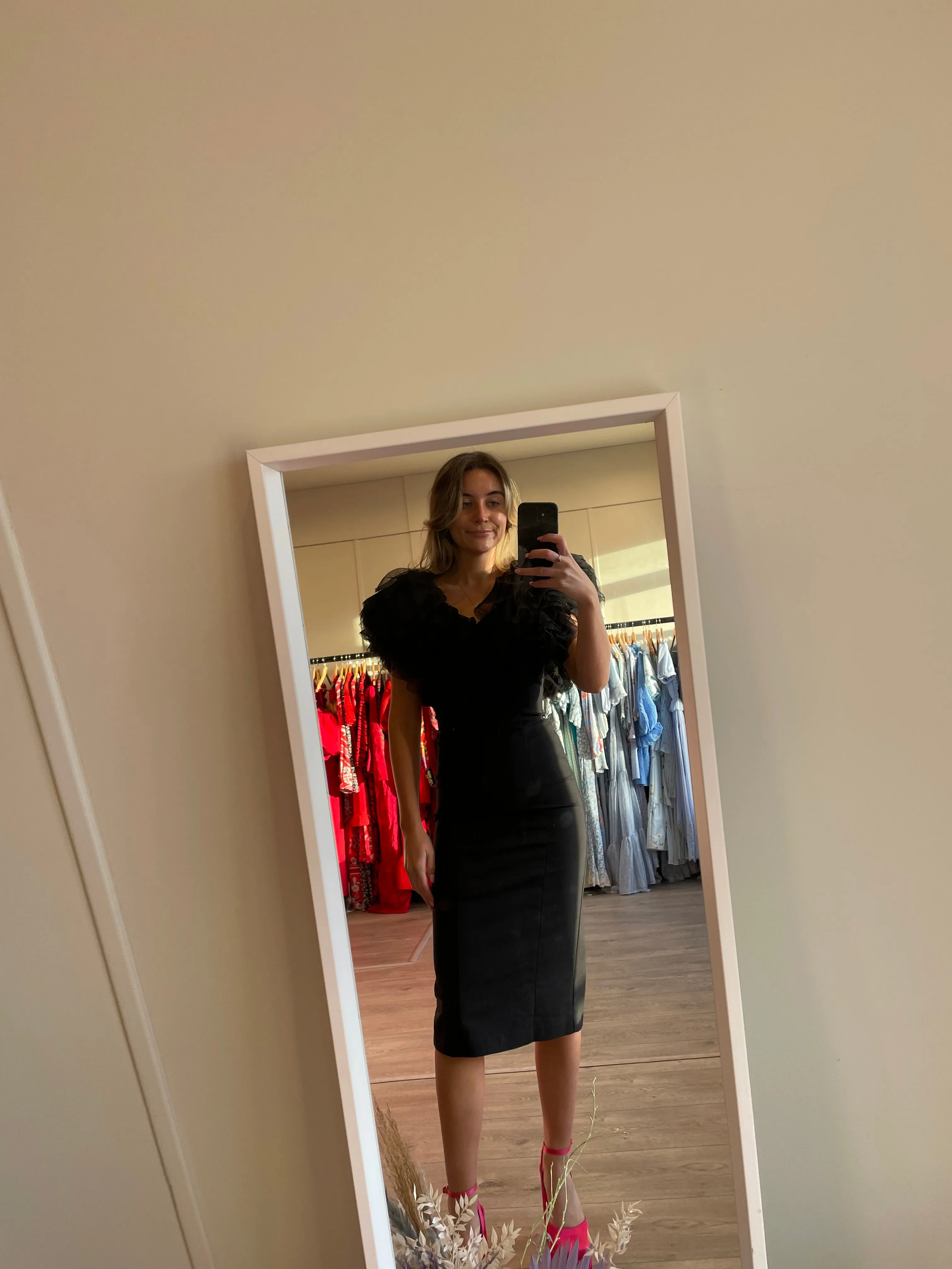 Multi Ruffled V-Neck Dress