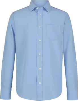 Nautica Big Boys' School Uniform Long Sleeve Performance Oxford Button-Down Shirt