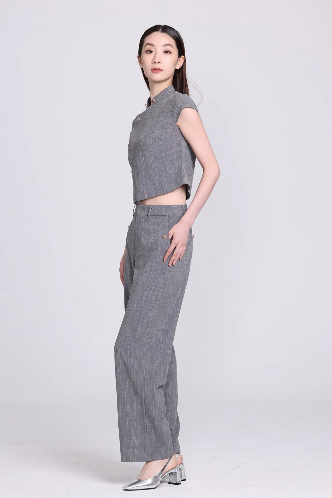 NELLY Straight Pants (Grey)