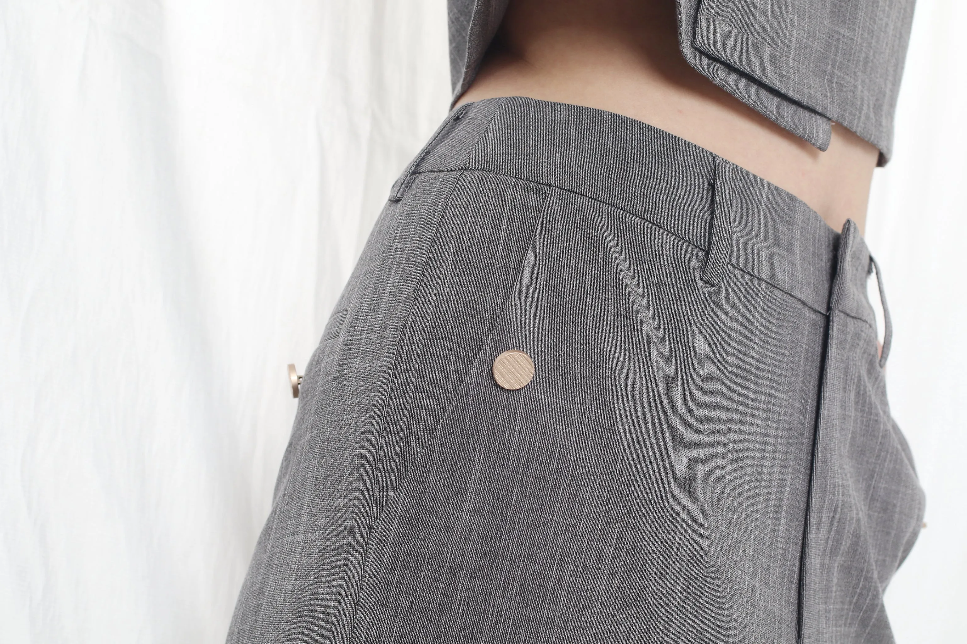 NELLY Straight Pants (Grey)