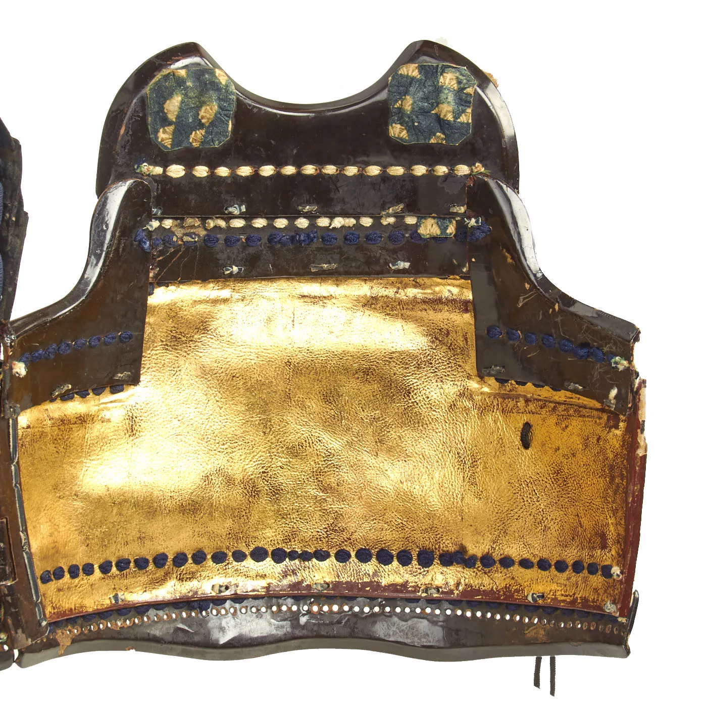 Original 19th Century Japanese Samurai Edo Period Ornate Enameled Kabuto Helmet with Armor Breastplate Set
