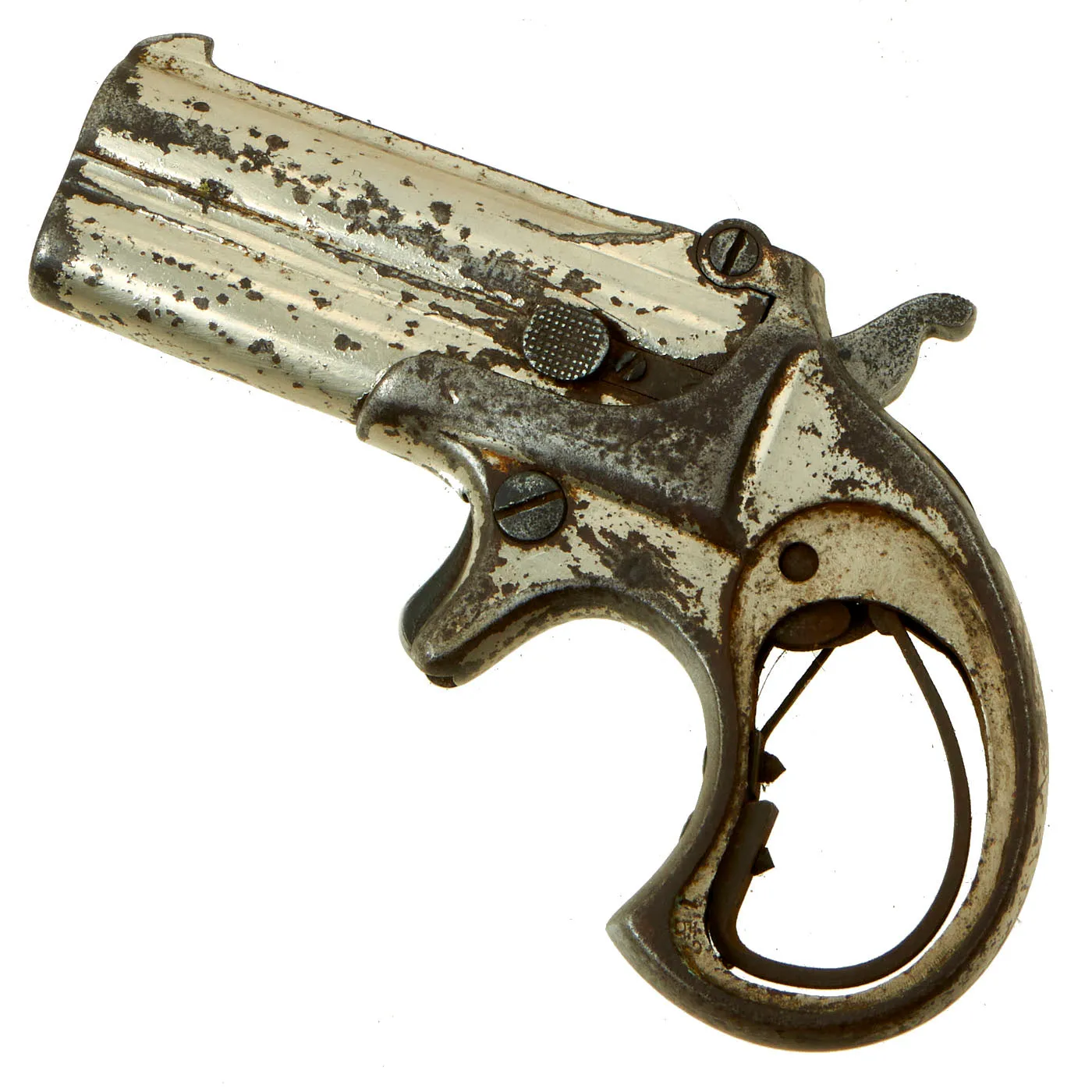 Original U.S. Remington .41 Rimfire Model 95 Over & Under Pocket Pistol Serial 152 with Bone & Pearl Grips in Custom Wood Case