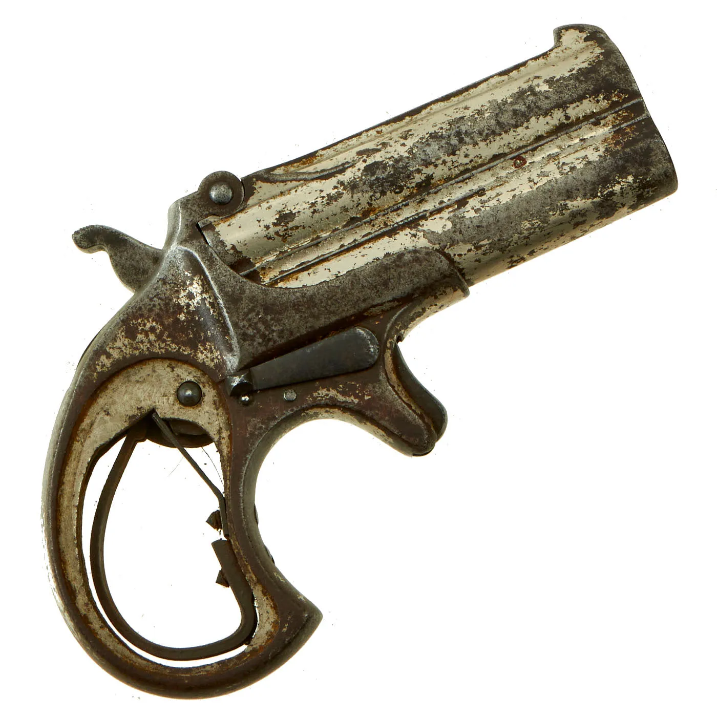 Original U.S. Remington .41 Rimfire Model 95 Over & Under Pocket Pistol Serial 152 with Bone & Pearl Grips in Custom Wood Case