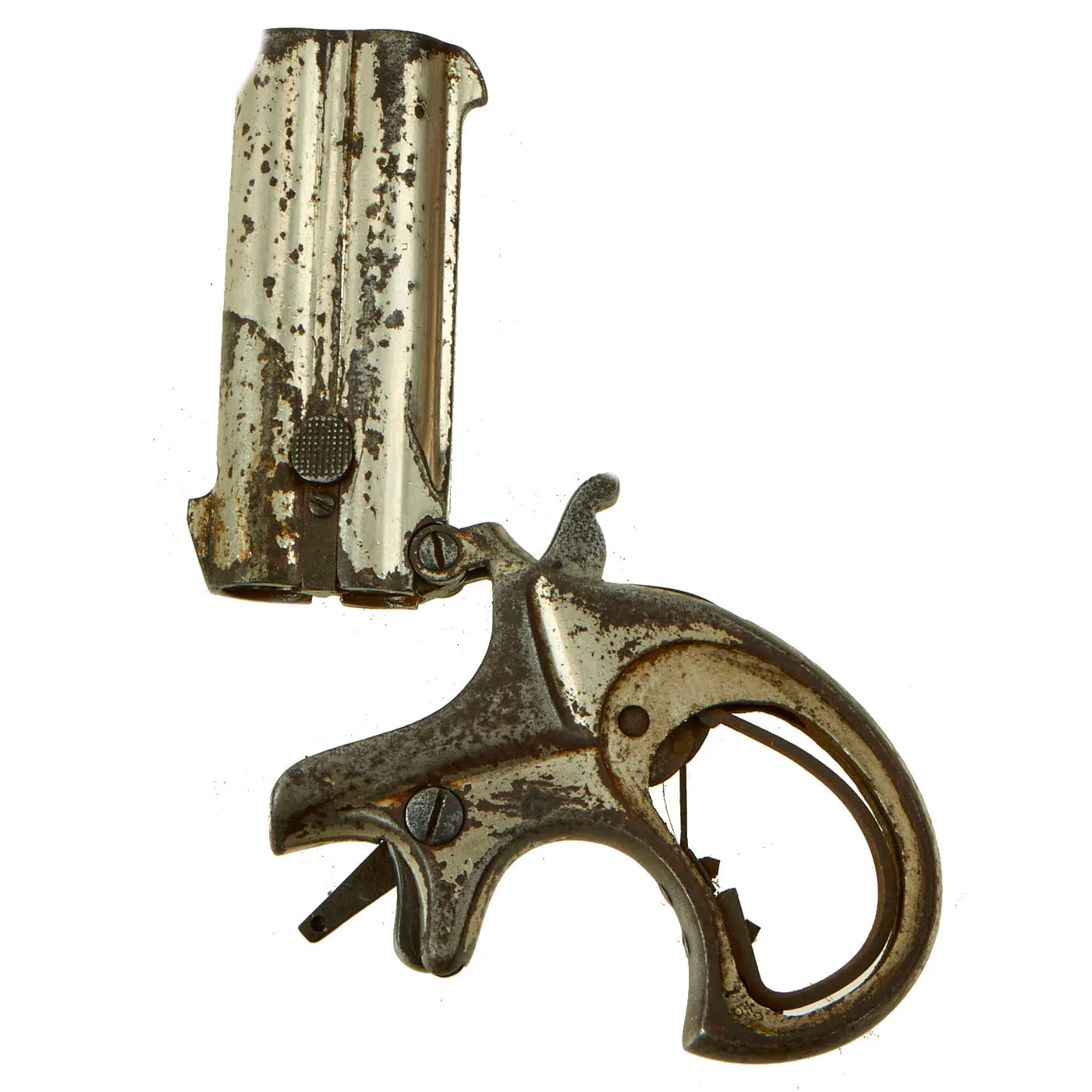 Original U.S. Remington .41 Rimfire Model 95 Over & Under Pocket Pistol Serial 152 with Bone & Pearl Grips in Custom Wood Case