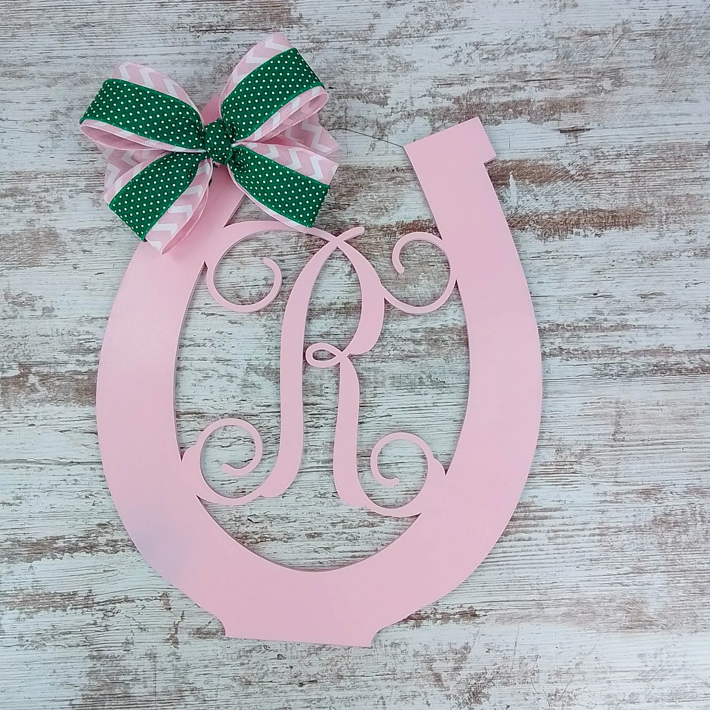 Personalized Door Hanger, Horseshoe Home Decor, Monogrammed Gift for Housewarming, Birthdays, Holidays