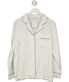 Piglet White Linen Pyjama Shirt UK S