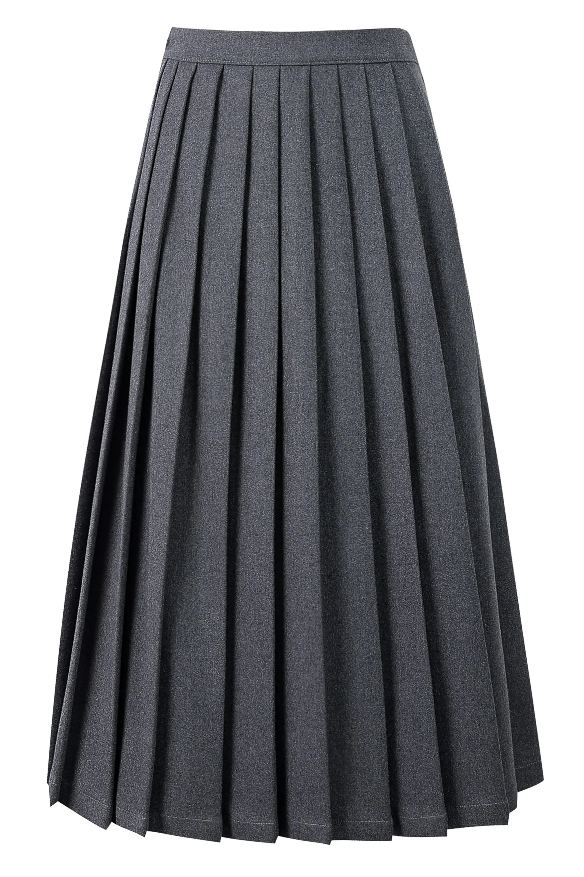 Pleated Business Skirt Dark Gray