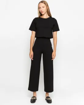 Ponte Cropped Straight Leg Pant
