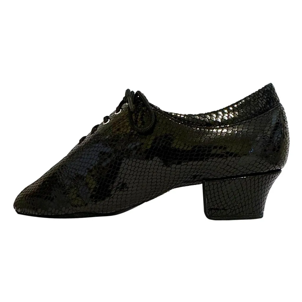 Practice Dance Shoes, 1205 Flexi, Leather Black Rhombus