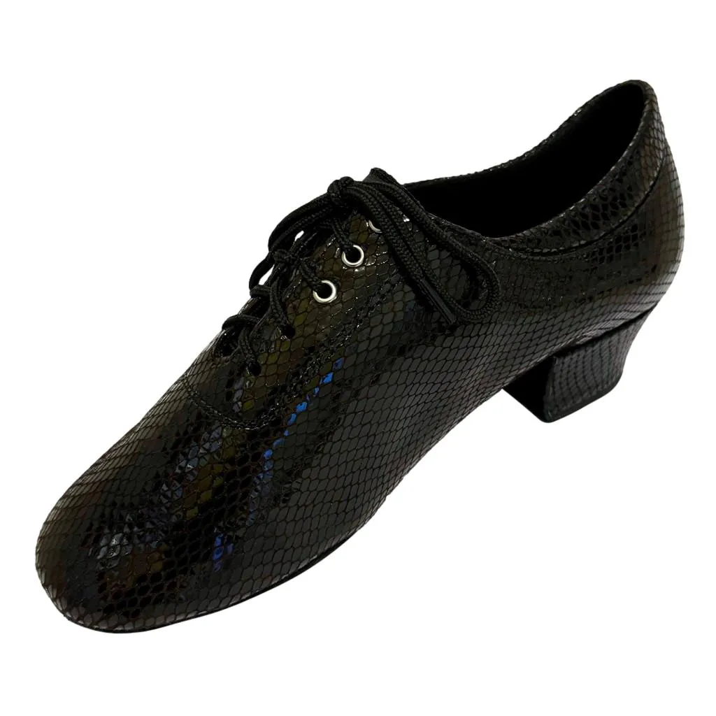 Practice Dance Shoes, 1205 Flexi, Leather Black Rhombus