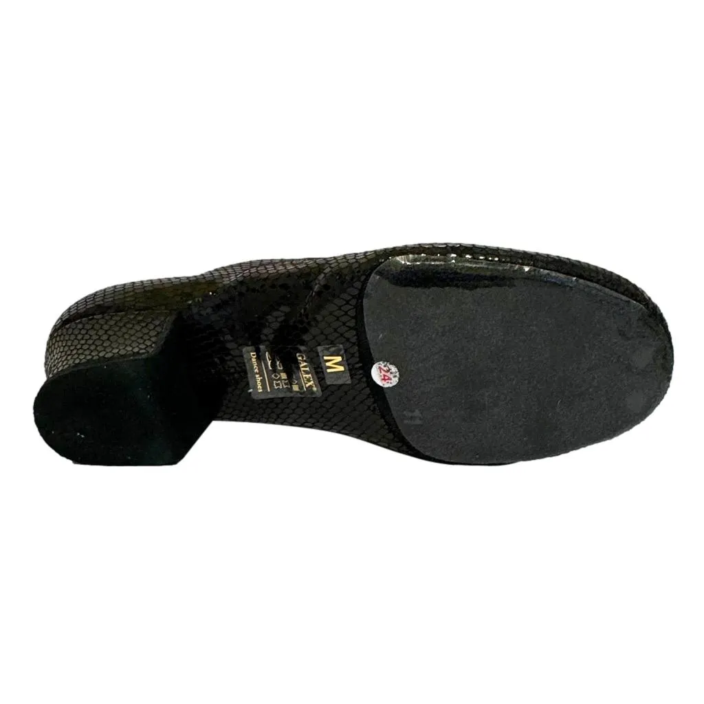 Practice Dance Shoes, 1205 Flexi, Leather Black Rhombus