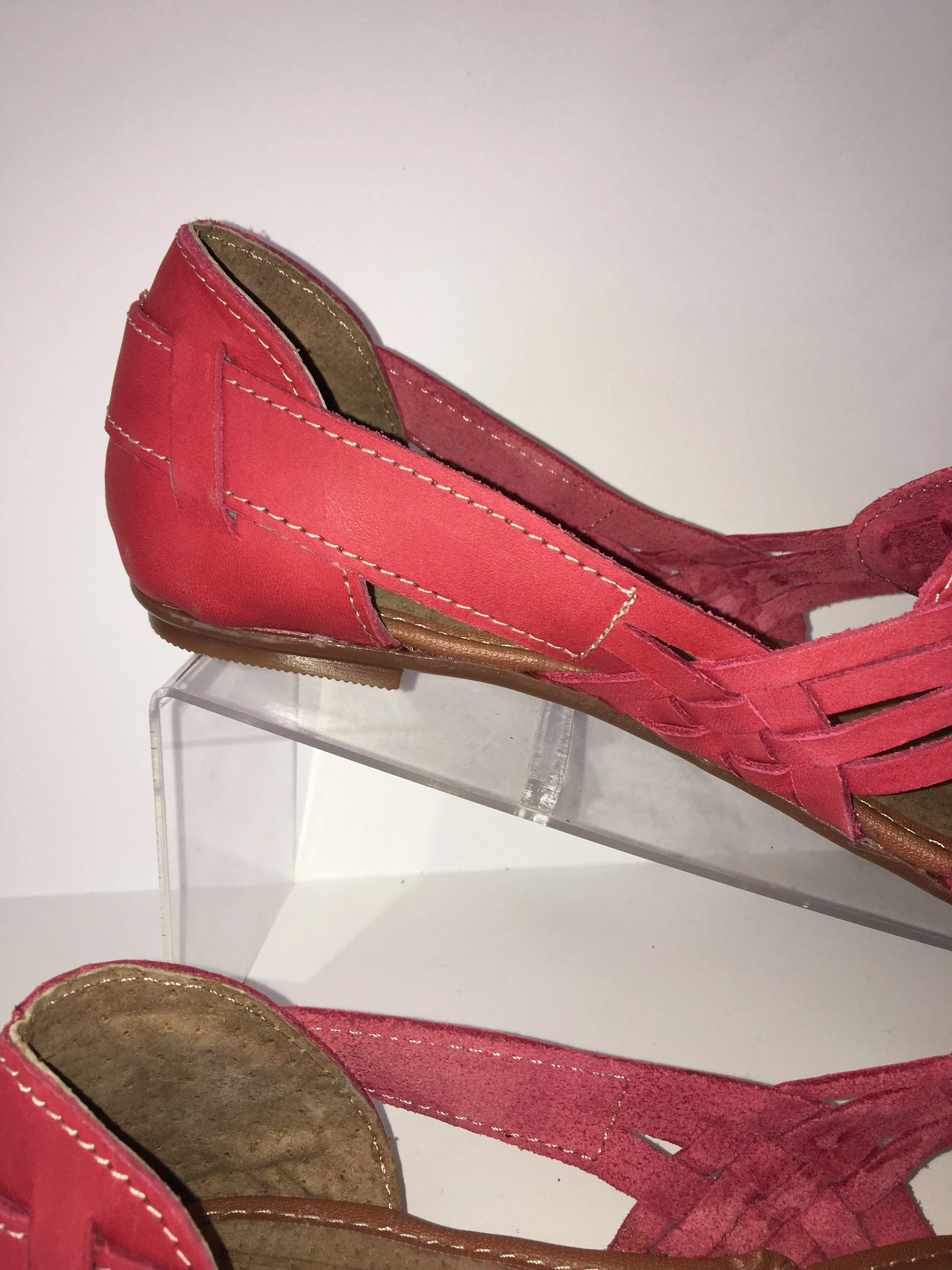 Red Leather Sandals