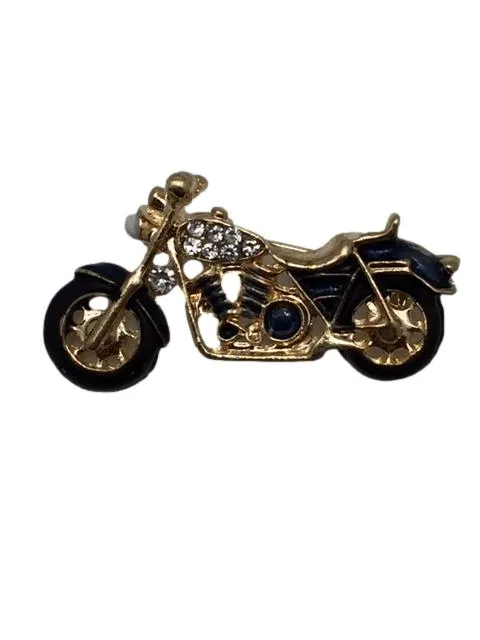 Red or Dark Blue Motorcycle Lapel Pin