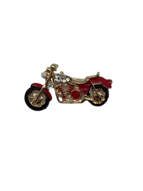 Red or Dark Blue Motorcycle Lapel Pin