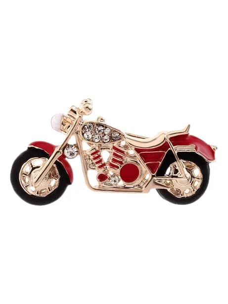 Red or Dark Blue Motorcycle Lapel Pin