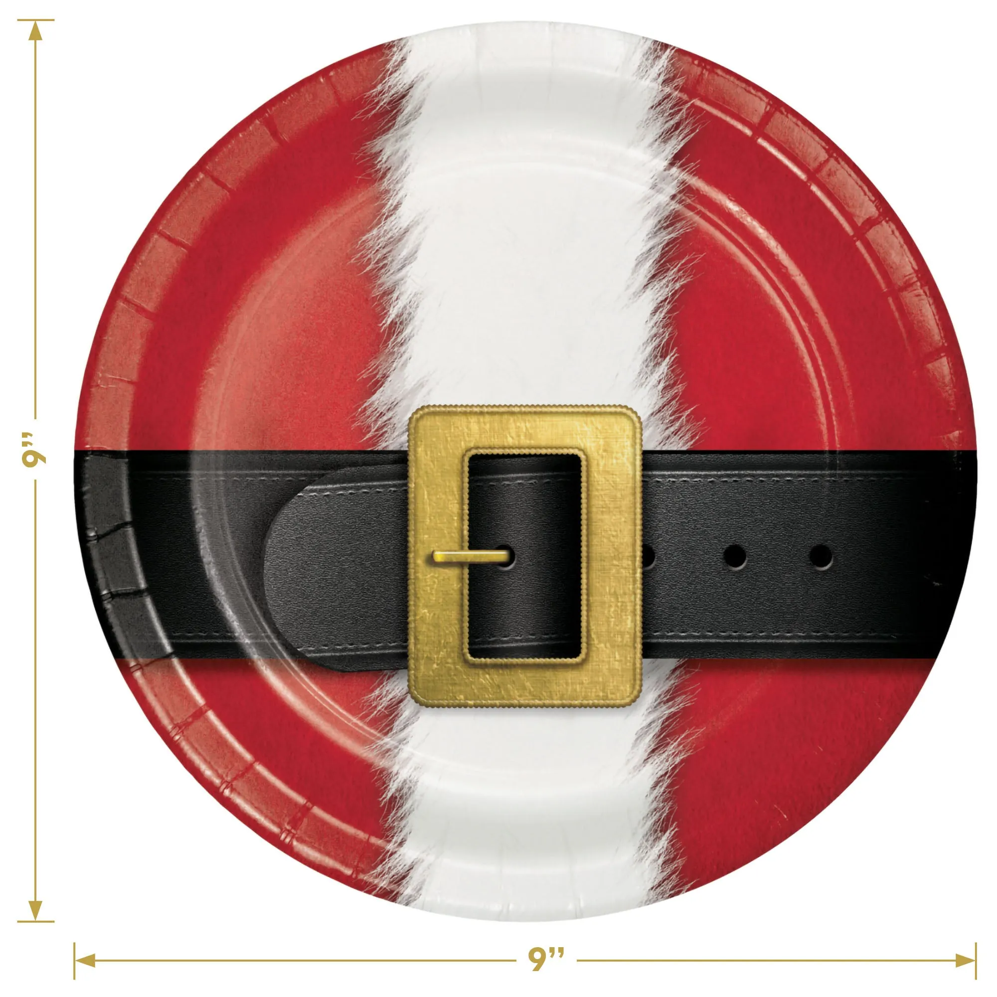 Red Santa's Suit Christmas Party Paper Dinner Plates, Napkins, and Forks (Serves 16)