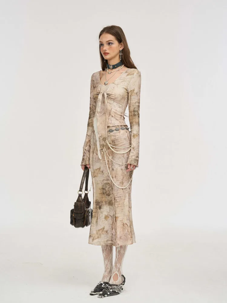 Retro long skirt suit【s0000007247】