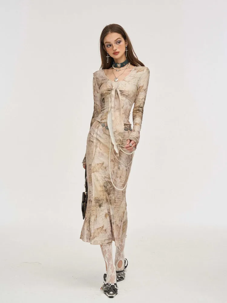 Retro long skirt suit【s0000007247】