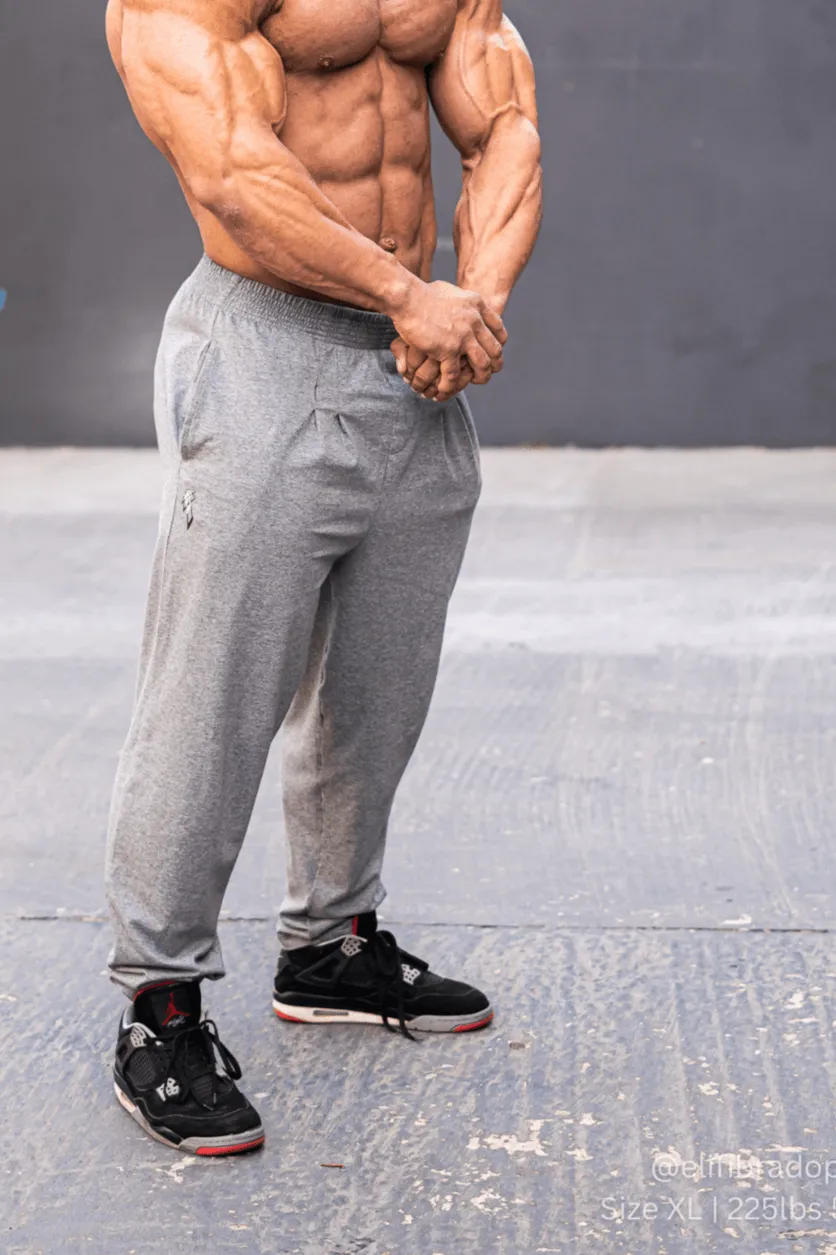 Retro Oversized Bodybuilding Pants - Glacier Gray
